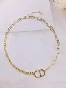 stainless steel letter trend link necklace